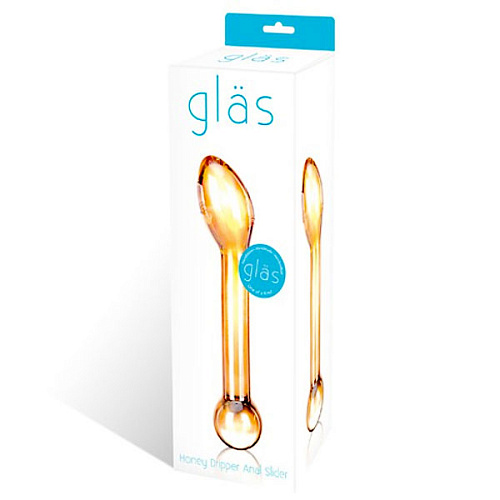 Золостистый стеклянный стимулятор простаты Glas GLAS-56 (17 см)