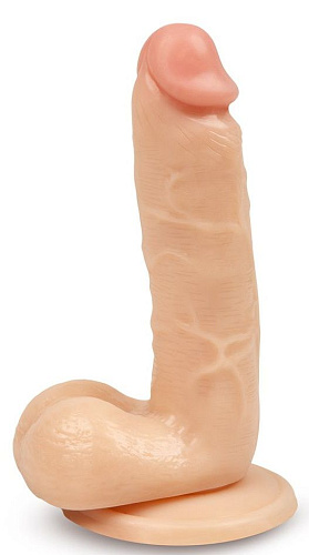Телесный фаллоимитатор с присоской Brazzers DWS030 (15 см)