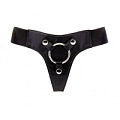 Эластичный трусики чёрного цвета для фиксации насадок при помощи кольца Shots Media BV Elastic Harness REA045