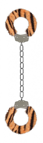 Кандалы с леопардовым мехом Shots Media BV Furry Ankle Cuffs SHT363CTH