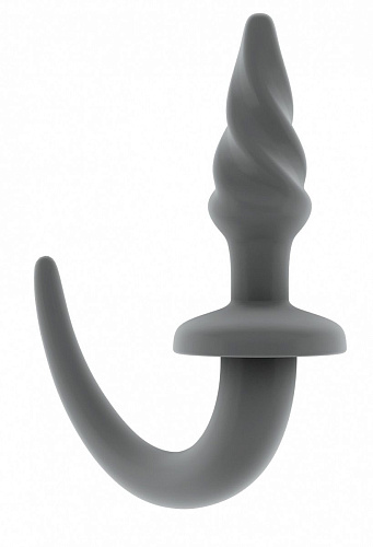 Серая анальная пробка с ручкой Shots Media BV SONO №10 SON010GRY