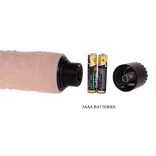 Водонепроницаемый вибратор с пупырышками телесного цвета Baile BW-027018-1002 (21 см)