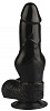Чёрный анальный фаллоимитатор-реалистик Сумерки богов 1016-47 BX DD (21 см)