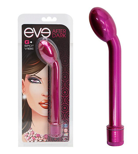 Ярко-розовый вибратор для точки G Topco Sales Eve After Dark G-Spot Vibe 1075011 (20 см)