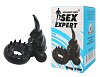 Эрекционное виброкольцо чёрного цвета Bior toys Sex Expert  SEM-55118