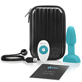 Бирюзовая анальная пробка с римминг-эффектом b-Vibe RIMMING PETITE BV-006-TL (12,4 см)
