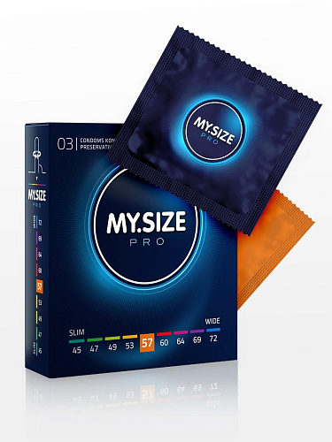 Прозрачные презервативы R S GmbH MY.SIZE №3 (3 шт, размер 57)