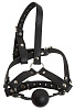 Чёрный кляп-намордник с фиксацией на голову Orion Head Harness 2492156 1001