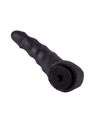 Чёрная насадка на пояс Harness LOVETOY (А-Полимер) BLACK BENT 2 132104