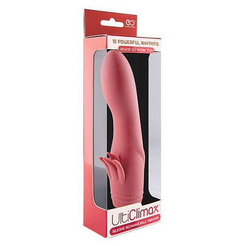 Розовый вибратор с усиками NMC ULTI CLIMAX RECHARGEABLE VIBRATOR 111855 (17 см)