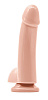 Телесный гладкий фаллоимитатор на присоске с мошонкой NS Novelties Smooth 4 Inch Dildo NSN-0928-01 (14,6 см)