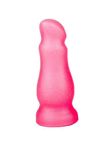 Розовая анальная пробочка с приплюснутым кончиком LOVETOY (А-Полимер) 438100 (13 см)