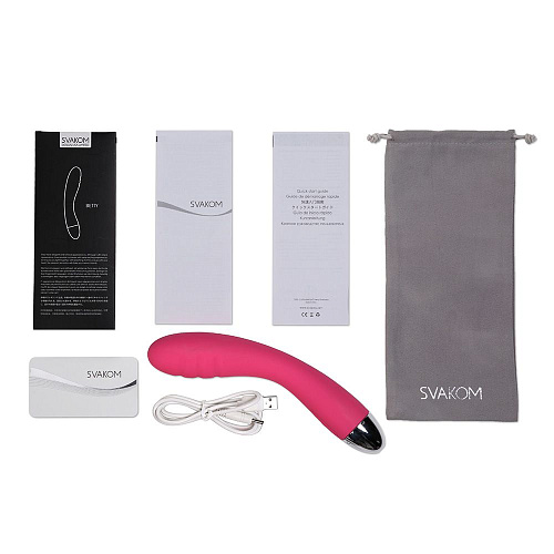 Сливово-красный вибростимулятор Svakom Betty SUV-02B-P (18 см)