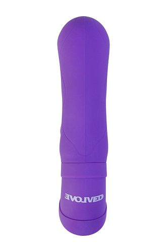 Фиолетовый вибратор с объёмным рельефом Evolved EN-BB-1586-2 (7,5 см)