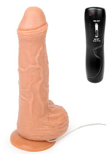 Телесный вибратор-ротатор на присоске с пультом управления SHEQU SJ-50083