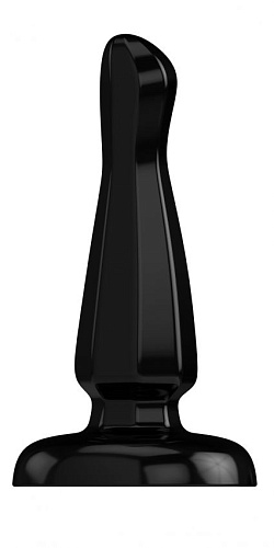Чёрный анальный стимулятор с гранями Shots Media BV Bottom Line Model 3 BTM009BLK (10,5 см)