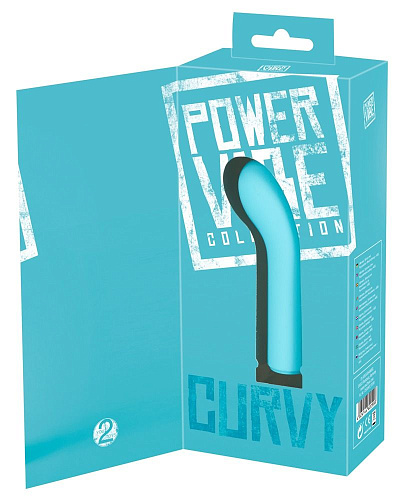 Бирюзовый мини-вибратор с загнутой головкой Orion Power Vibe Curvy 05909320000 (12 см)