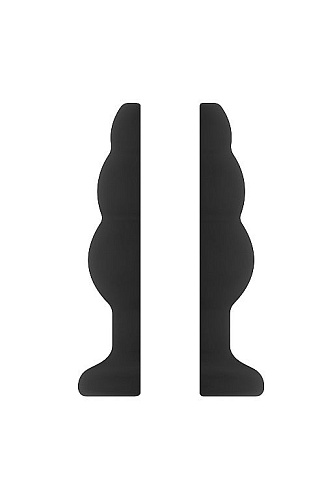 Чёрная анальная пробка с тоннелем Shots Media BV №49 Small Hollow Tunnel Butt Plug 3 Inch SON049BLK (7,7 см)