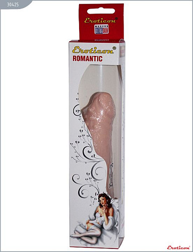 Телесный фаллоимитатор с шипиками под головкой Eroticon 30425 (18,5 см)