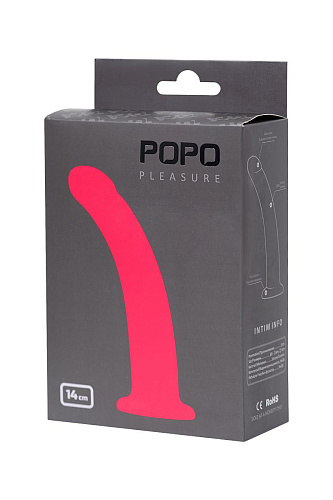 Розовый анальный фаллоимитатор с изгибом POPO Pleasure 731339 (14 см)