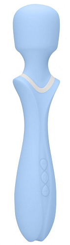 Голубой вибромассажёр-жезл Shots Media BV Jiggle LOV021BLU