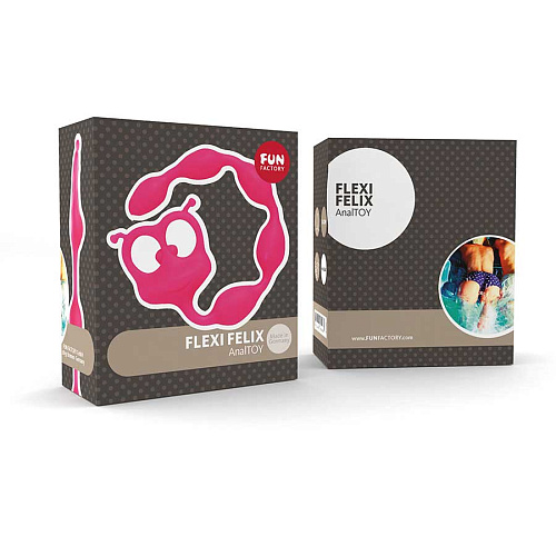 Розовая анальная цепочка Fun Factory Flexy Felix 38036 (31 см)