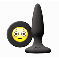 Чёрная силиконовая пробка NS Novelties Emoji OMG NSN-0511-33 (8,6 см)