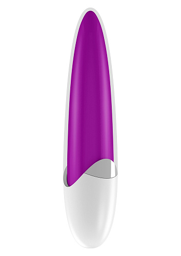 Мини-вибратор цвета фуксии OVO D2 WHITE/VIOLET (11,5 см)