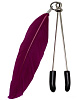 Зажимы для груди с фиолетовыми пёрышками Eroticon P3341PUR