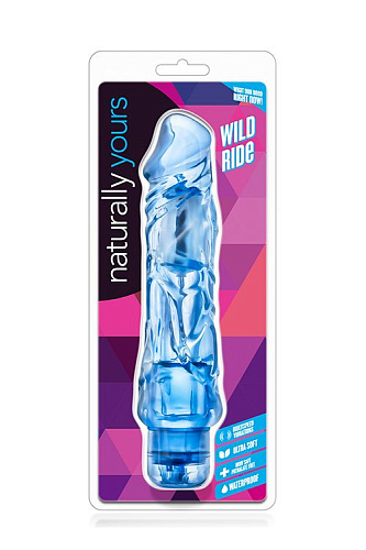 Голубой вибратор-реалистик Blush Novelties Wild Ride BL-30152 (23,5 см)