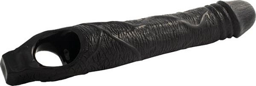 Фаллоудлинитель чёрного цвета Mister B TSX Scrotamax Extender MB726006 (33 см)