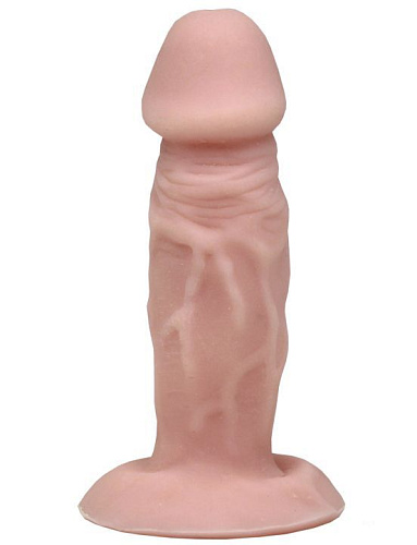 Телесная анальная пробка-фаллос на присоске Eroticon 30393 (11 см)