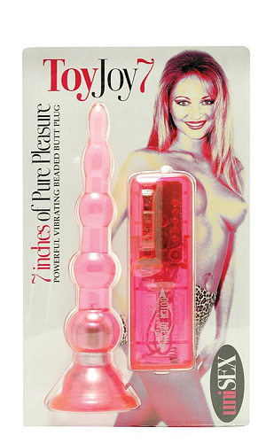 Розовая виброёлочка для анальной стимуляции Seven Creations 2K392CPR BCD GP (17,8 см)