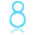 Голубое двухпетельное кольцо Screaming O Ofinity OFY-BU-101