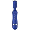 Синий универсальный массажёр Shots Media BV Silicone Massage Wand SHTO007BLU (20 см)