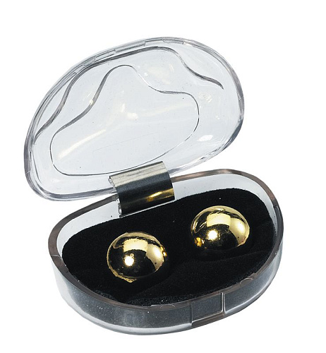 Золотистые вагинальные шарики NMC CATS EYES STEEL LOVE BALLS GOLD 150108