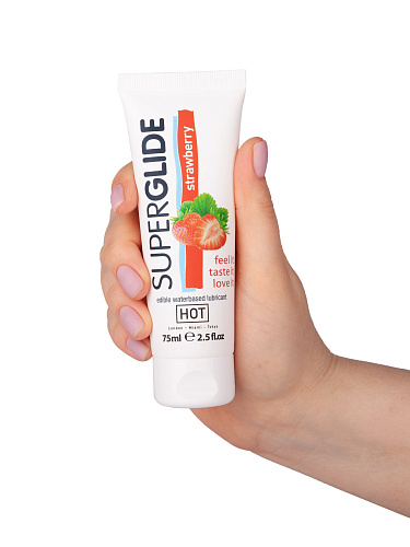 Гель на водной основе с ароматом клубники HOT 44119.07 (75 мл)