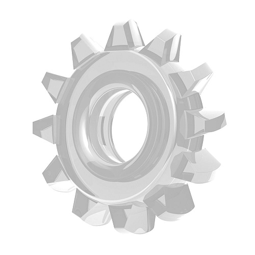 Прозрачное кольцо с лучиками Lovetoy POWER PLUS Cockring LV1432 clear