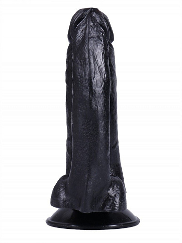Чёрный сдвоенный фаллоимитатор Сумерки богов №8 351-08 BX DD (13,5 см)
