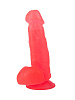 Розовый фаллоимитатор с мошонкой LOVETOY (А-Полимер) 211200 (17,8 см)