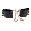 Чёрные мягкие наручи с цепью California Exotic Novelties Entice French Cuffs SE-2720-50-3