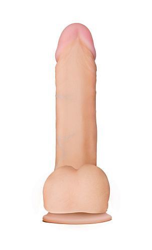 Телесный фаллоимитатор на присоске Lola toys The Best Lover 610106 (19 см)