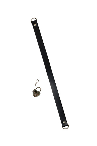 Чёрный ошейник с замком и ключиком Lola toys Utopia 1091-01lola