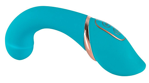 Голубой стимулятор точки G с золотистой каймой Orion 0585238 (15,5 см)