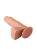 Гелевый телесный фаллоимитатор с мошонкой на присоске LOVETOY (А-Полимер) 101400 (16 см)