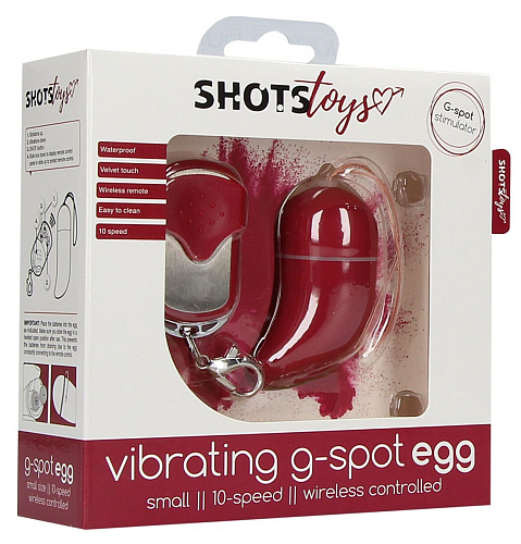 Красное виброяйцо Shots Media BV Small Wireless Vibrating G-Spot Egg SHT087RED