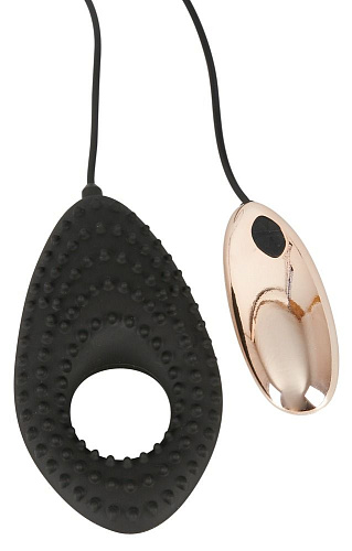 Вибростимулятор чёрный с золотым для пар с пультом Orion Couples Cushion  05937370000
