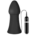 Большая чёрная вибропробка Dream Toys MENZSTUFF VIBRATING BUTTCRASHER CONED 21021 (20 см)