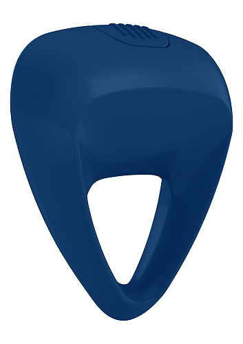 Эрекционное кольцо синего цвета OVO B9 BLUE