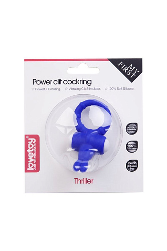 Фиолетовое виброкольцо с зайчиком для клиторального массажа Lovetoy Power Rabbit Clit Cockring LV1423-purple